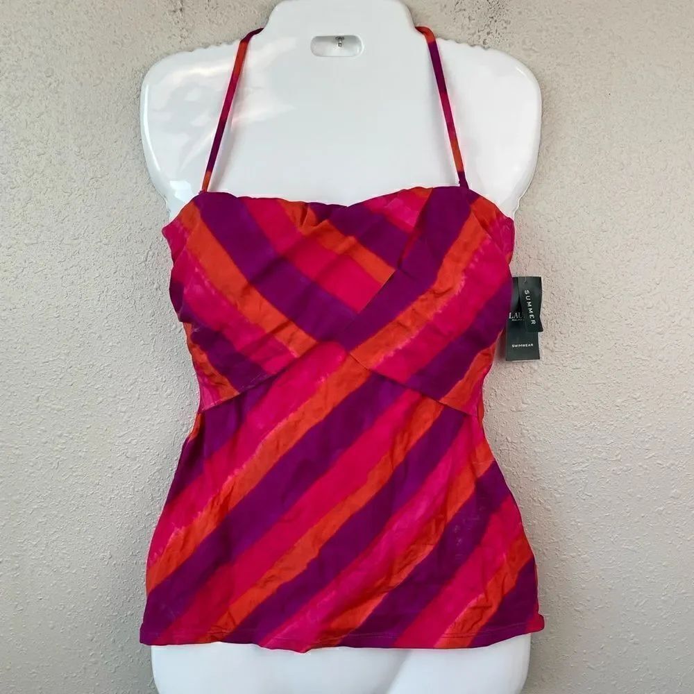 NWT Lauren Ralph Lauren Tankini Top Sizes 8, 14, 16